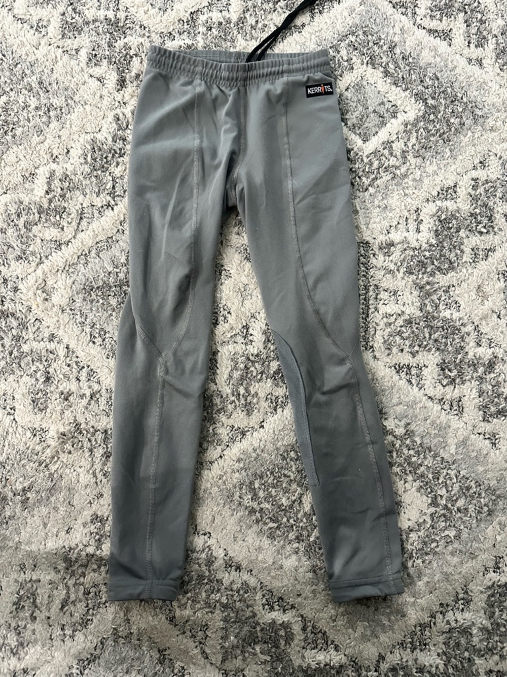 Girl’s Kerrits Light Gray Casual Riding Tights- S
